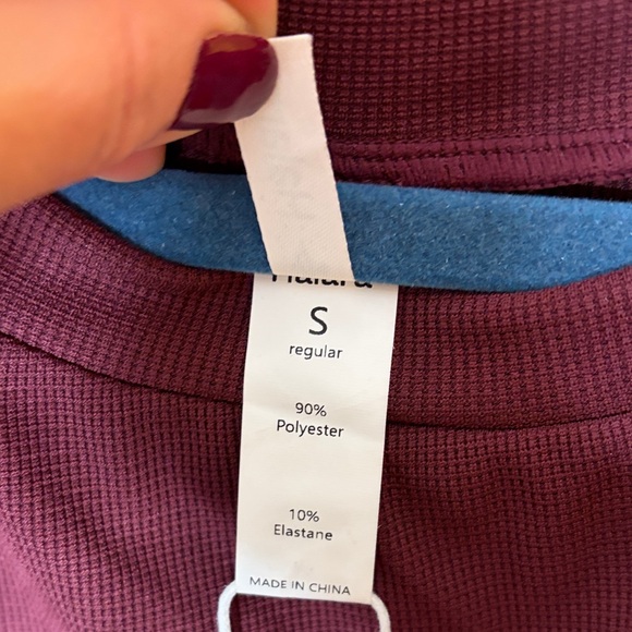 Halara NWT Off Shoulder Long Sleeve Pocket Waffle Jumpsuit. Sz S Evening Red - Picture 4 of 5